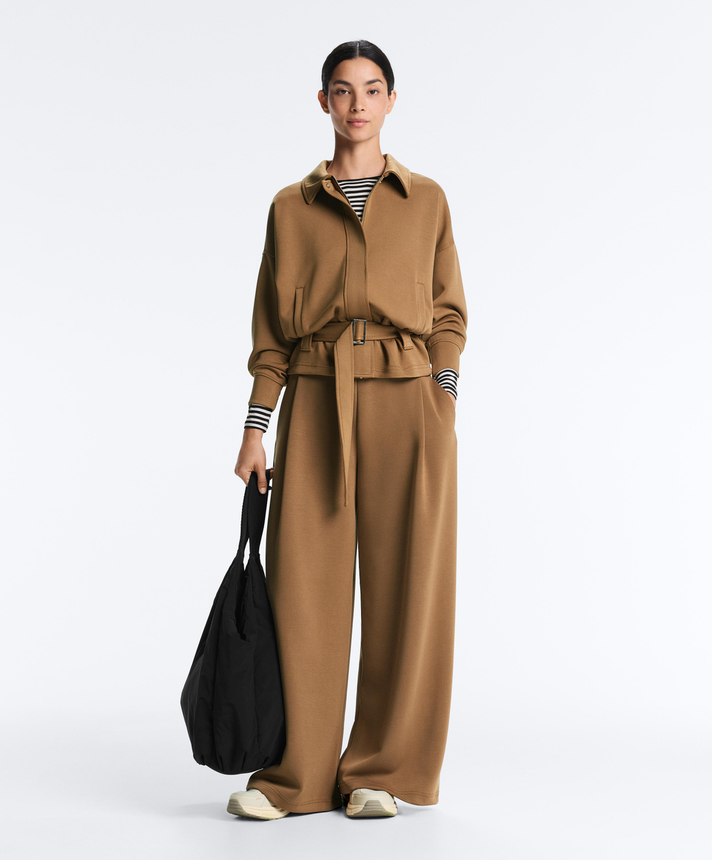 Oysho Куртка-пиджак из саржи с поясом, медный