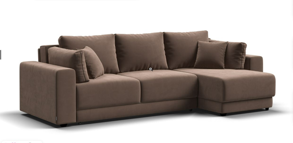 Угловой диван Босс Прайм ХЛ Велюр Монолит мокко