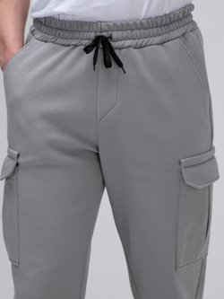 Джоггеры карго теплые.Грей