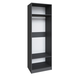 Шкаф Мадрид (0,75) с зеркалом графит серый