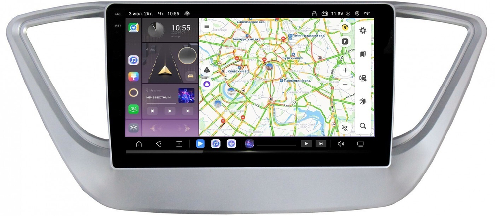 Магнитола для Hyundai Solaris 2 2017-2022, Solaris HS 2024+ - Carmedia OL-9710 QLed+2K, Android 13, TS20, CarPlay, 4G SIM-слот