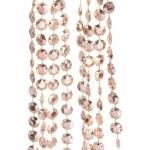 Бусы на ёлку 2,0 м «Стразы», Розовое золото