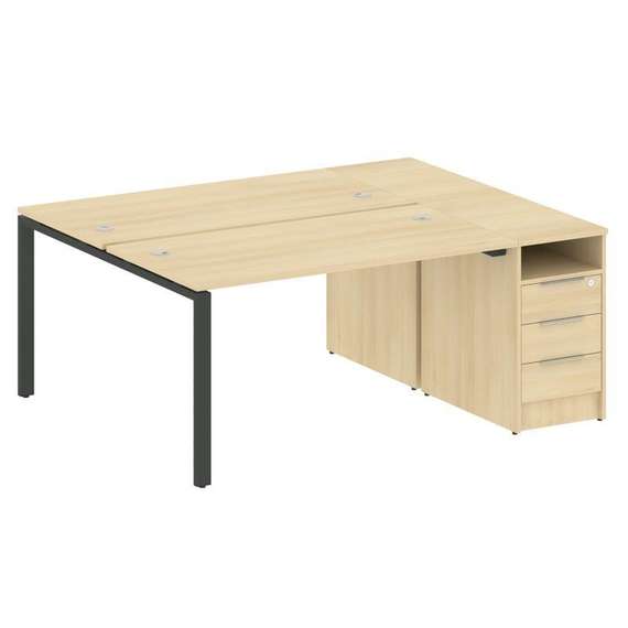 Метал Систем Рабочая станция с тумбой на П-образном м/к БП.РС-СТП-2.3