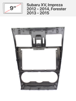 Переходная рамка 9" и комплект проводов для Subaru XV, Impreza 2012 - 2014, Forester 2013 - 2015