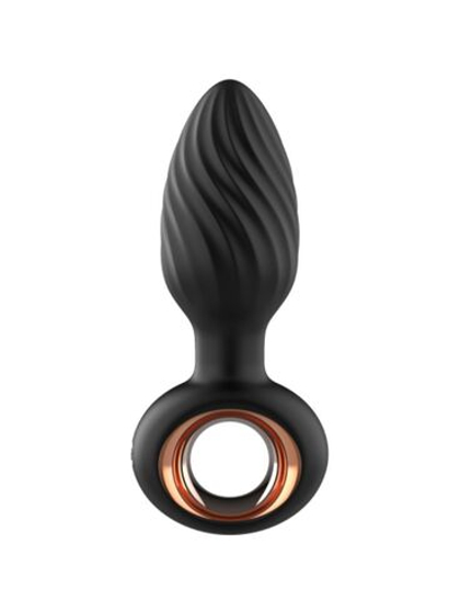 Анальная пробка Secwell с вибрацией и вращением, пульт ДУ