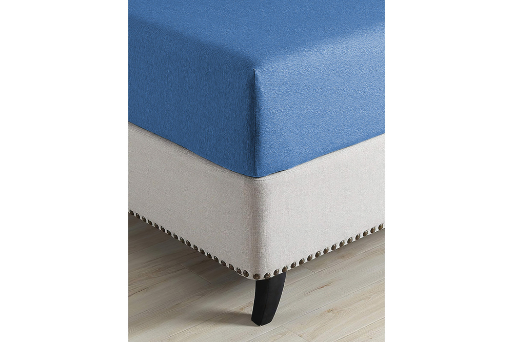 Простынь GoodNight Трикотаж 140х200х20 Синий на резинке