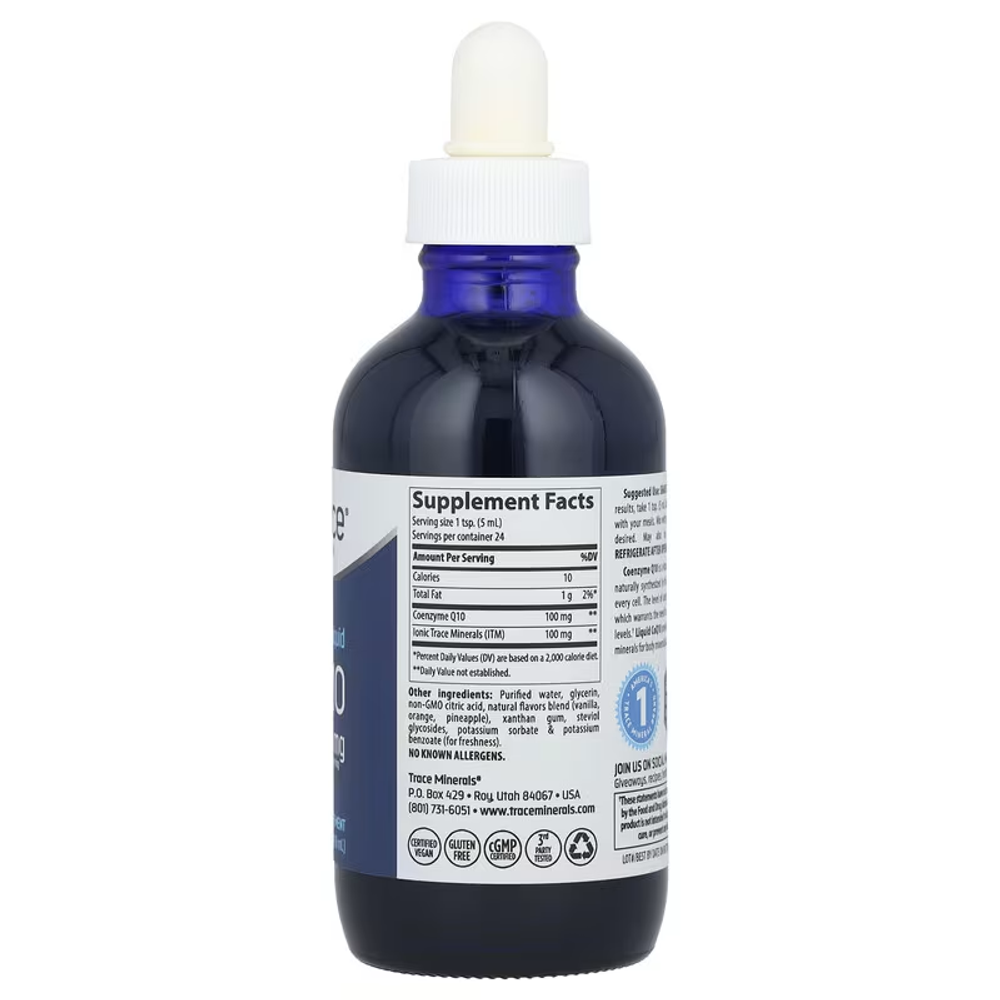 Trace minerals CoQ10 100mg liquid 118ml.