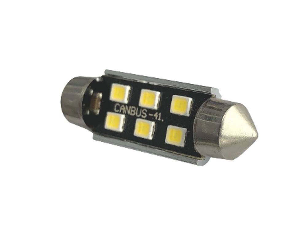 Светодиодная лампа C5W 2835-6SMD-41MM CanBus 5000K 6W 12v, 1шт