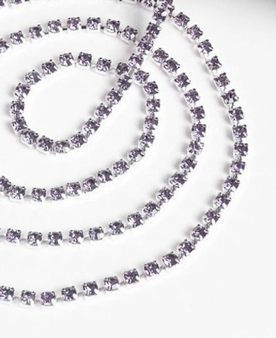 Цепь со стразами, ss 8, ш. 2,4 мм, фиолетовый в серебряной