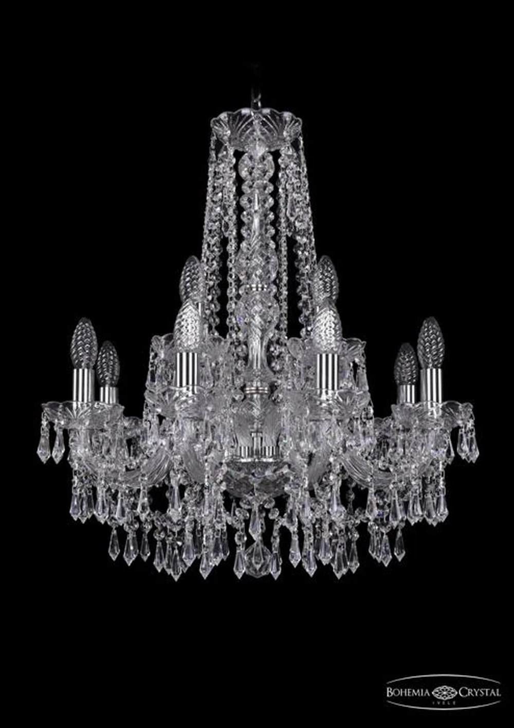 Подвесная люстра Bohemia Ivele 1403/8+4/195/h-60/Ni