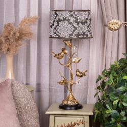 Настольная лампа Терра Spring Бронза с абажуром Тюссо Vatican (Ватикан) Черный