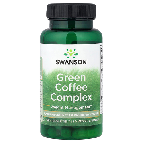 Swanson, комплекс из зеленого кофе, 60 вегетарианских капсул