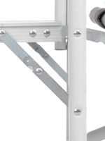 Кресло раскладное Nisus с откидывающим столиком.140кг, карман (алюм. д25) зеленый ромб/серый (N-DC-95200T-K-GG)