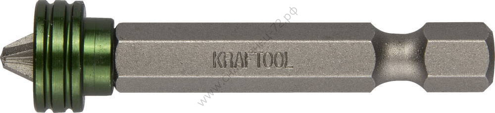 KRAFTOOL Magnet-X PH 2, 50 мм, 1 шт, Бита с магнитным держателем-ограничителем (26128-2-50-1)