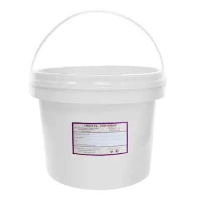 Бак для утилизации медицинских отходов Респект класс А 12 л белый