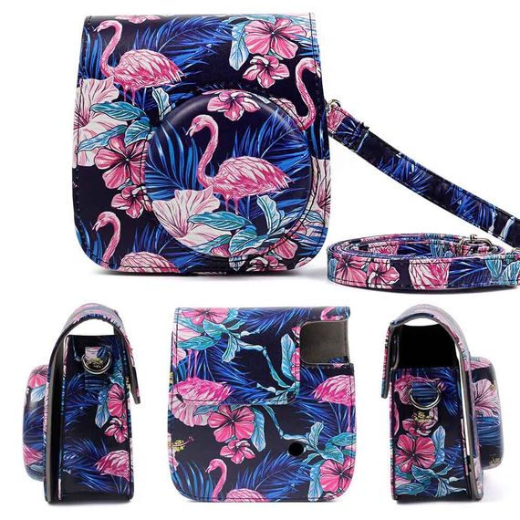 İnstax fotoaparat üzlüyü \ Instant Camera Case Mini 8, 9, 11  Flamingo blue