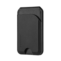 Магнитная подставка картхолдер черного цвета от Dux Ducis, серия Neva Series Magnetic Wallet Stand
