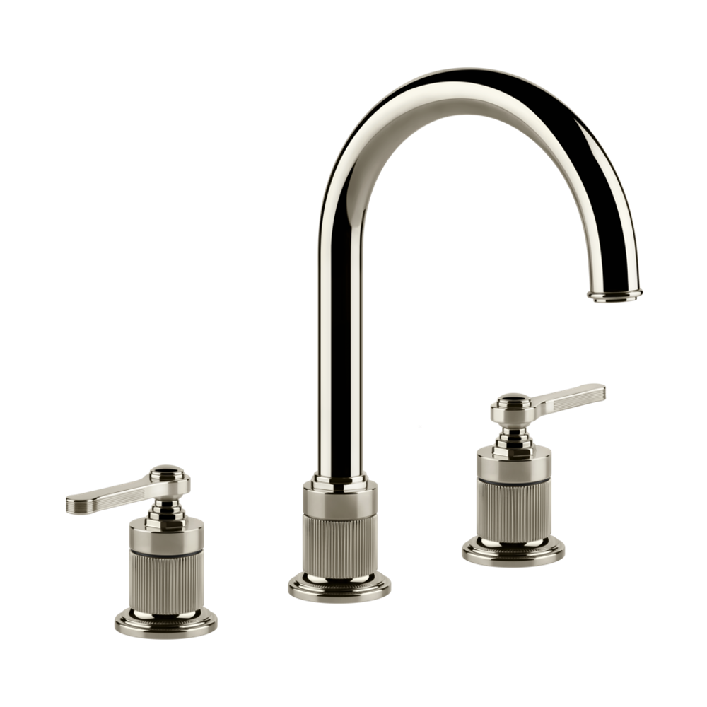 Gessi Venti20 Смеситель для раковины на 3 отверстия, высота излива 168 мм., в комплекте с донным клапаном