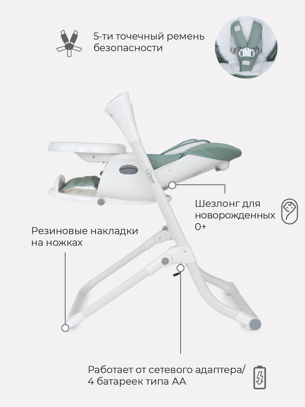 Стул-качели "MELODY" Ocean Green