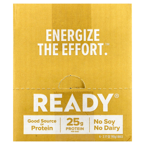 Ready, Protein Puffs, сахар с корицей, 6 пакетиков по 90 г (3,17 унции)