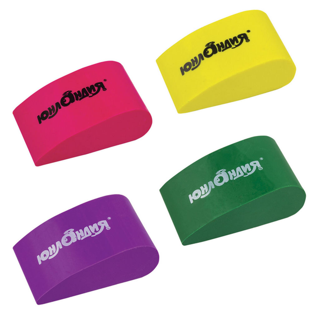 Ластик 38х22х16мм. "Капля" цвет ассорти (ЮНЛАНДИЯ)