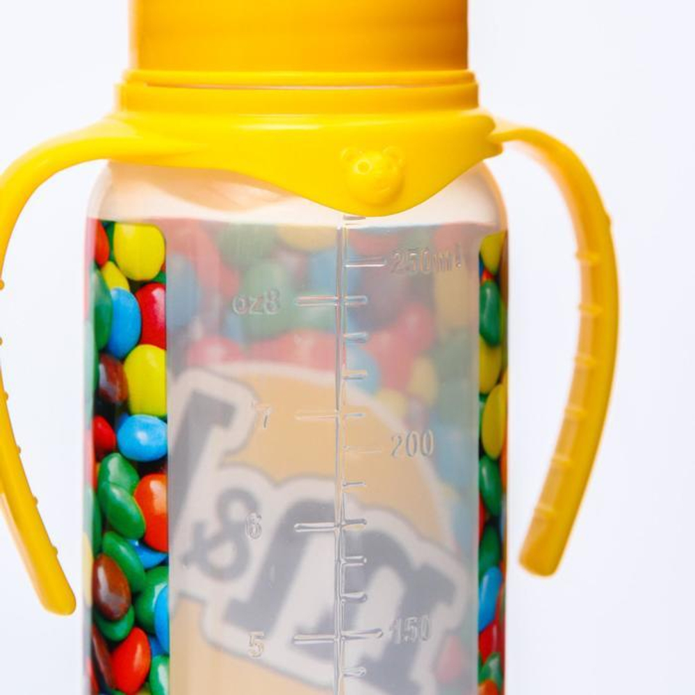 5399868 Бутылочка для кормления «Драже M&B» 250 мл цилиндр, с ручками