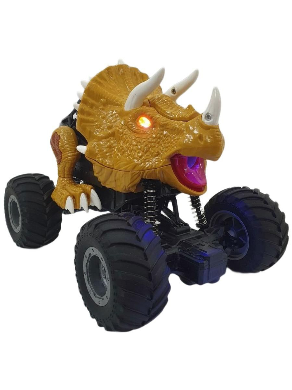 Машинка-динозавр на радиоуправлении с паром, USB зарядное устройство, световые и звуковые эффекты