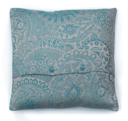 Подушка декоративная 40х40 Leitner Intarsio бирюзовая