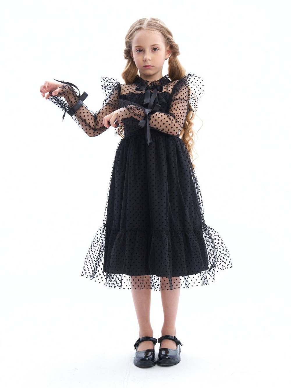 Пышное платье Уэнсдэй (Wednesday Addams) вещь на Хэллоуин