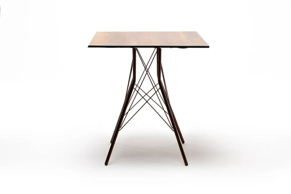 "Конте" интерьерный стол из HPL 70x70см, цвет "дуб"