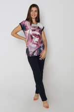 [m]Пижама женская "НЕВЕСОМОСТЬ" футб+штаны КЖ 0200