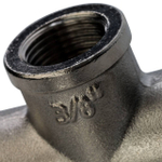 Тройник с внутренней резьбой STOUT SFT 0020 - 3/8" (для стальных труб, латунь никелированная)