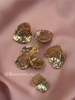 Пуговицы изогнутые неровной формы с жатым эффектом в золоте