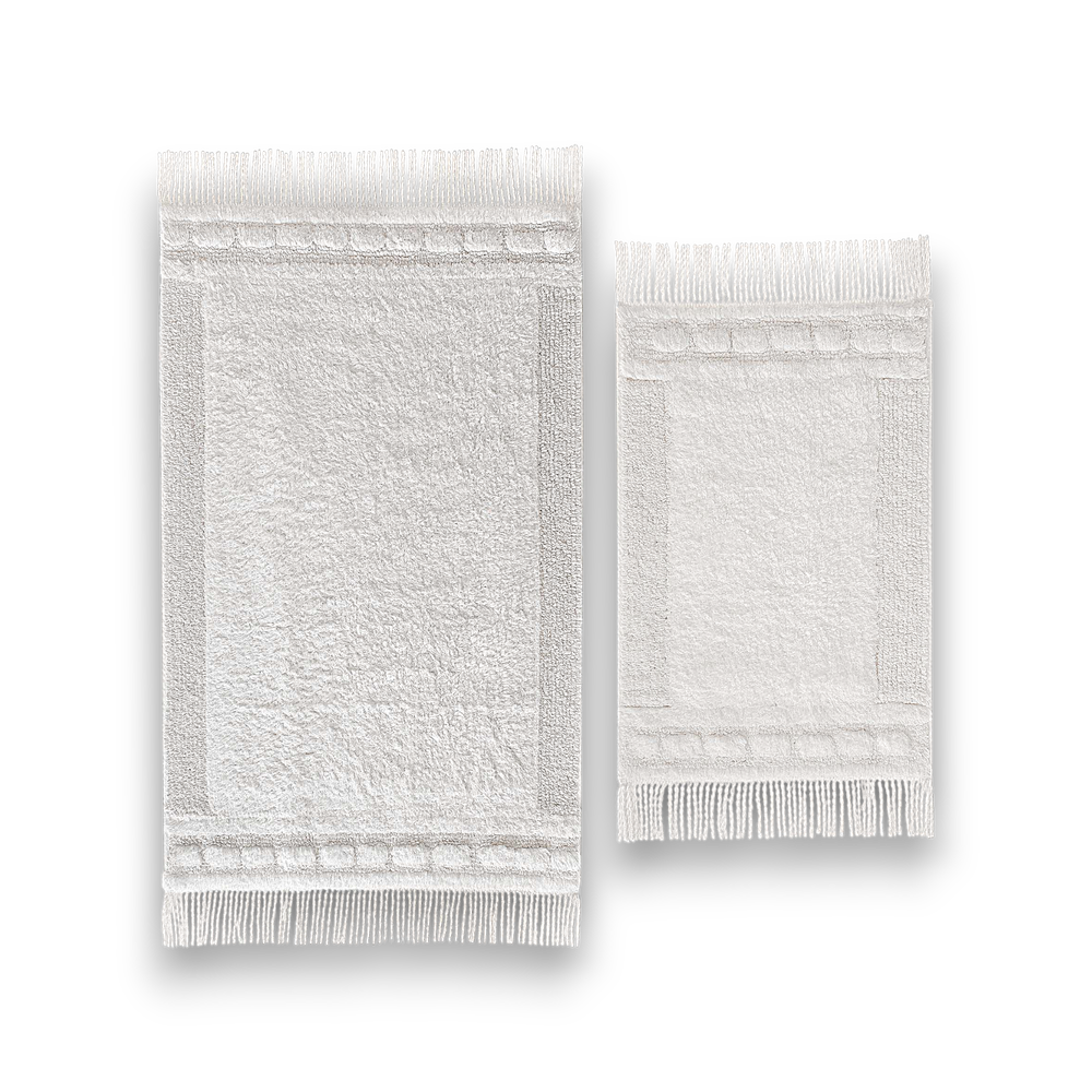 Набор из двух ковриков для ванной Luna | кремовый