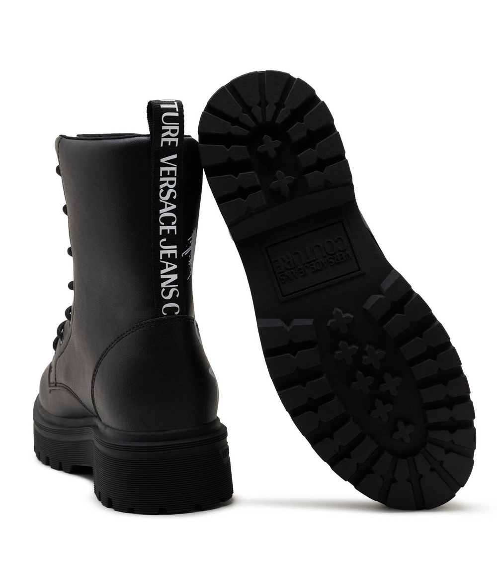 Кожаные высокие сапоги Versace Jeans Couture - черный(75YA3S39ZP237)