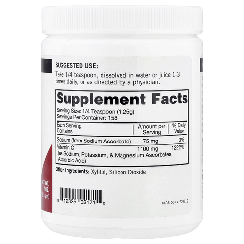 Kirkman Labs, буферизованный порошок витамина C, с нейтральным вкусом 198,5 г (7 унций)