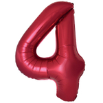 Шар фольгированный Цифра 4 101 см (Красный)