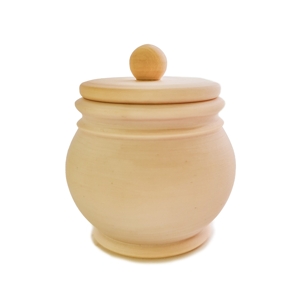 Солонка пузатая 70*d75мм, деревянная заготовка