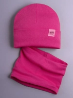 Шапка трикотажная и снуд для детей на осень