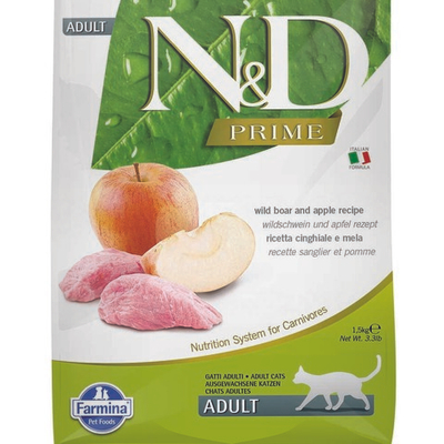 Farmina N&D Prime корм для кошек с кабаном и яблоком (беззерновой) (Adult)
