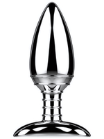 Металлическая анальная вибропробка Cestos - 10,8 см. (Цвет: серебристый)