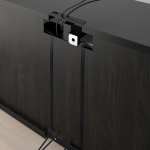 Тумба под ТВ с дверцами - IKEA BESTÅ/BESTA/БЕСТО ИКЕА, 42х74х120 см, черный/светло-коричневый