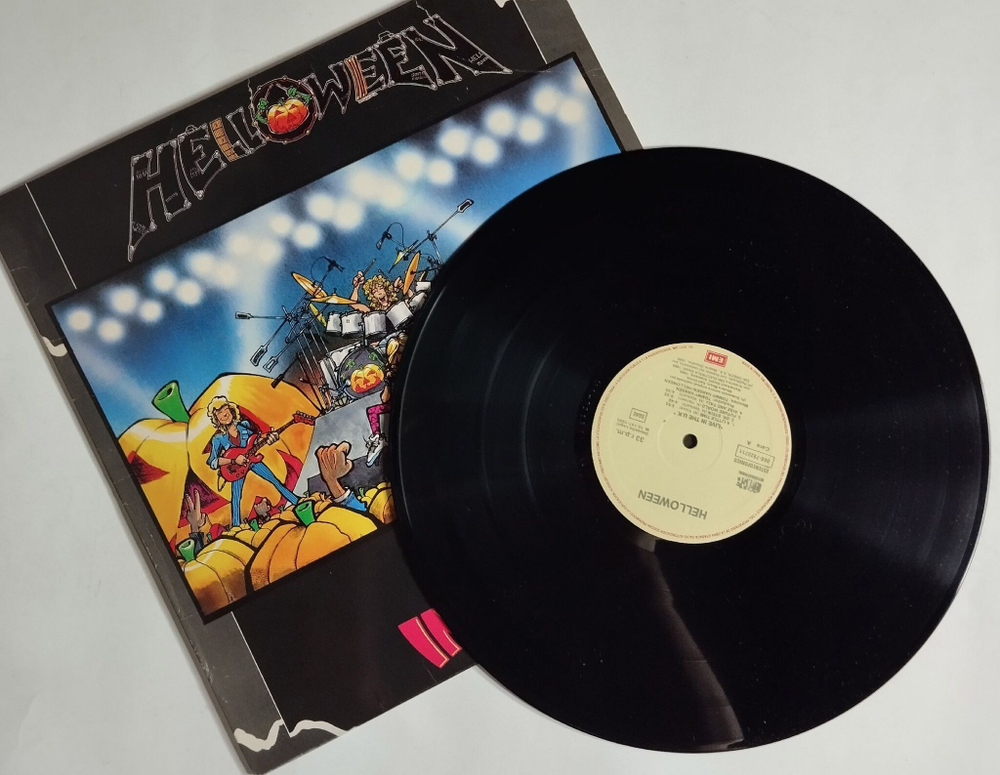 Винтажная виниловая пластинка LP Helloween Live In The U.K. (Spain 1989)