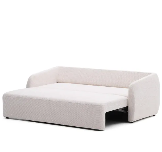 Трехместный диван-кровать Laira, 225 см, шенилл цвета экрю 