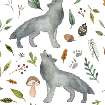 Волки в лесу