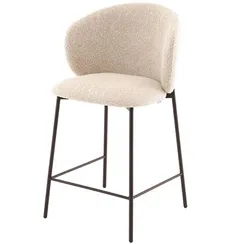 Полубарный стул Blaze 60 см, букле капучино, серо-коричневые ножки