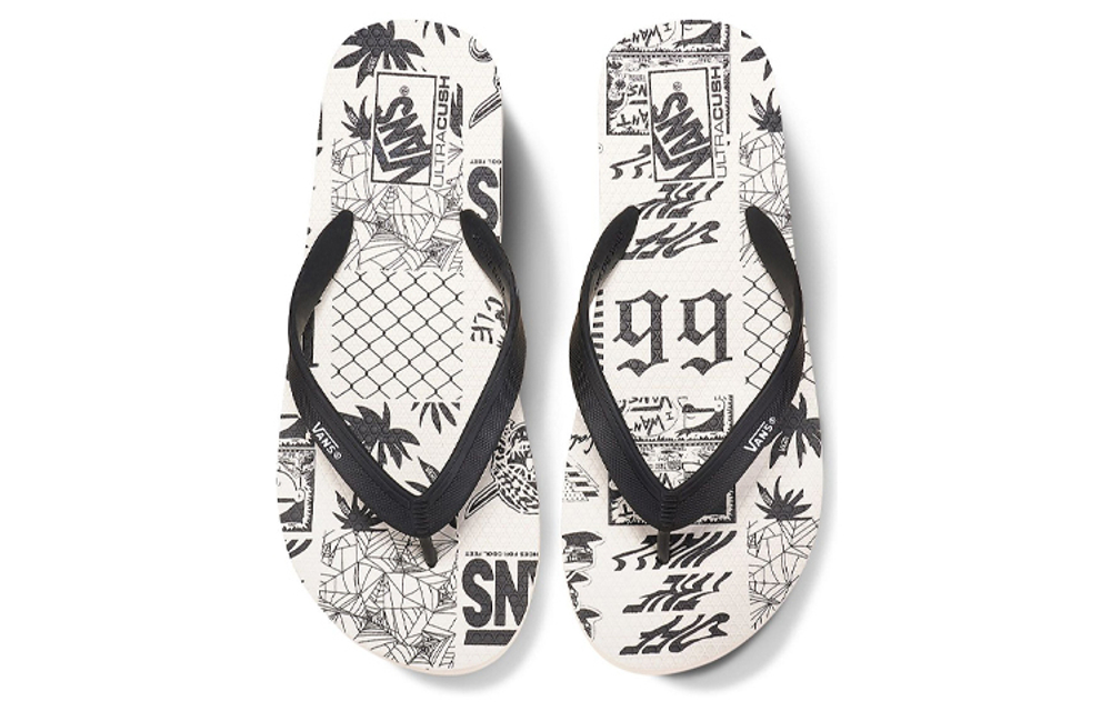 Vans Makena fashion slippers for men and women in the same style black and white