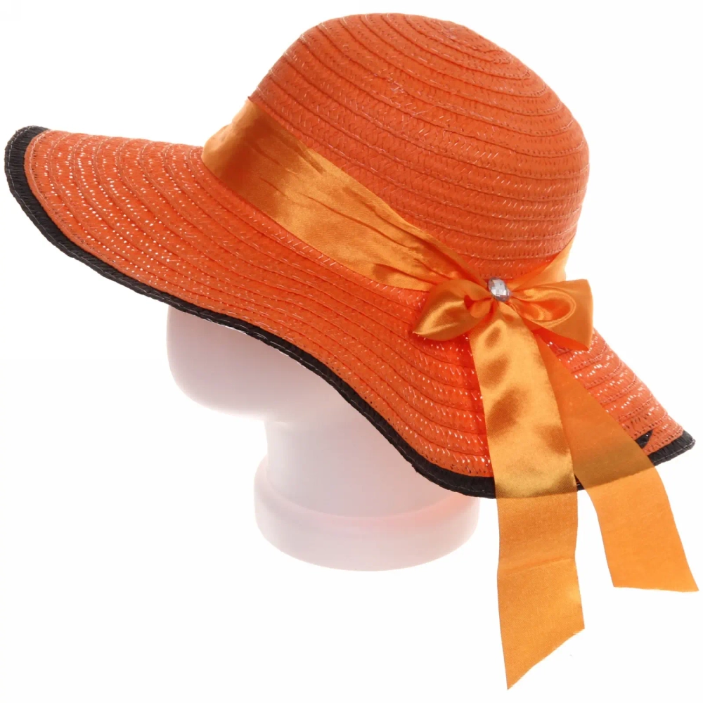 Шляпа женская с широкими полями «TiraMiSu- Бэлла», микс 6 цветов, р58, ширина полей 11 см