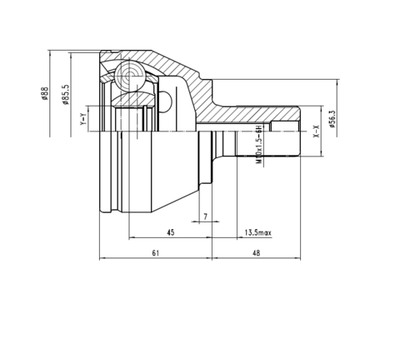 EWIGER - EW121150080-EWI - Joint Kit, drive shaft