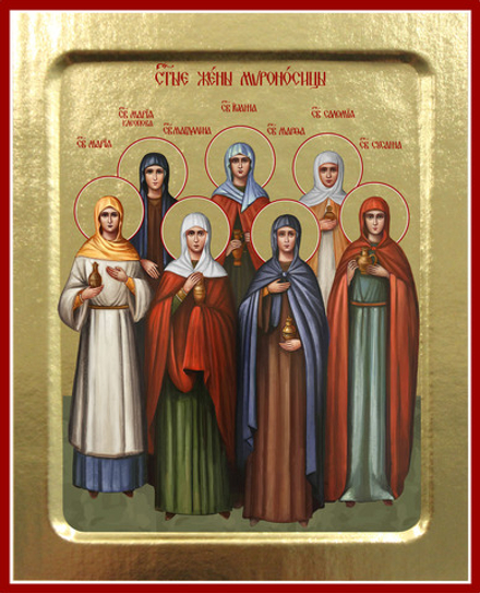 Икона Жен Мироносиц, святых на дереве: 125 х 160 (Синопсисъ)